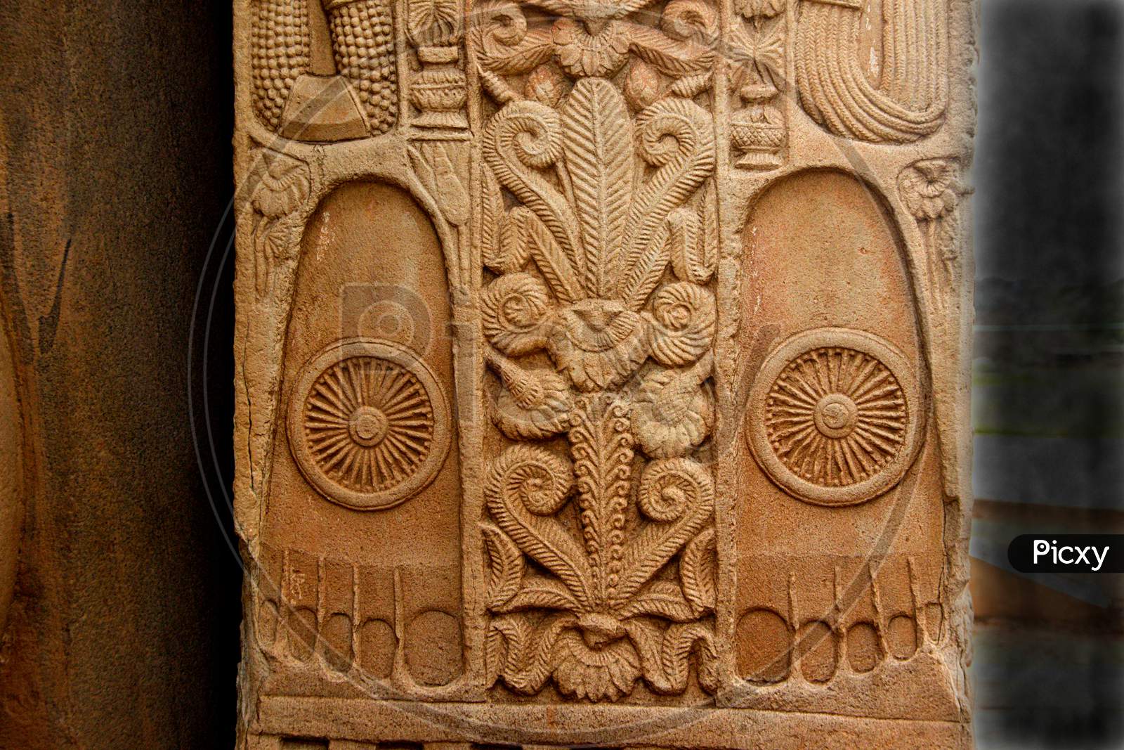 Pillar Carving At Sanchi
