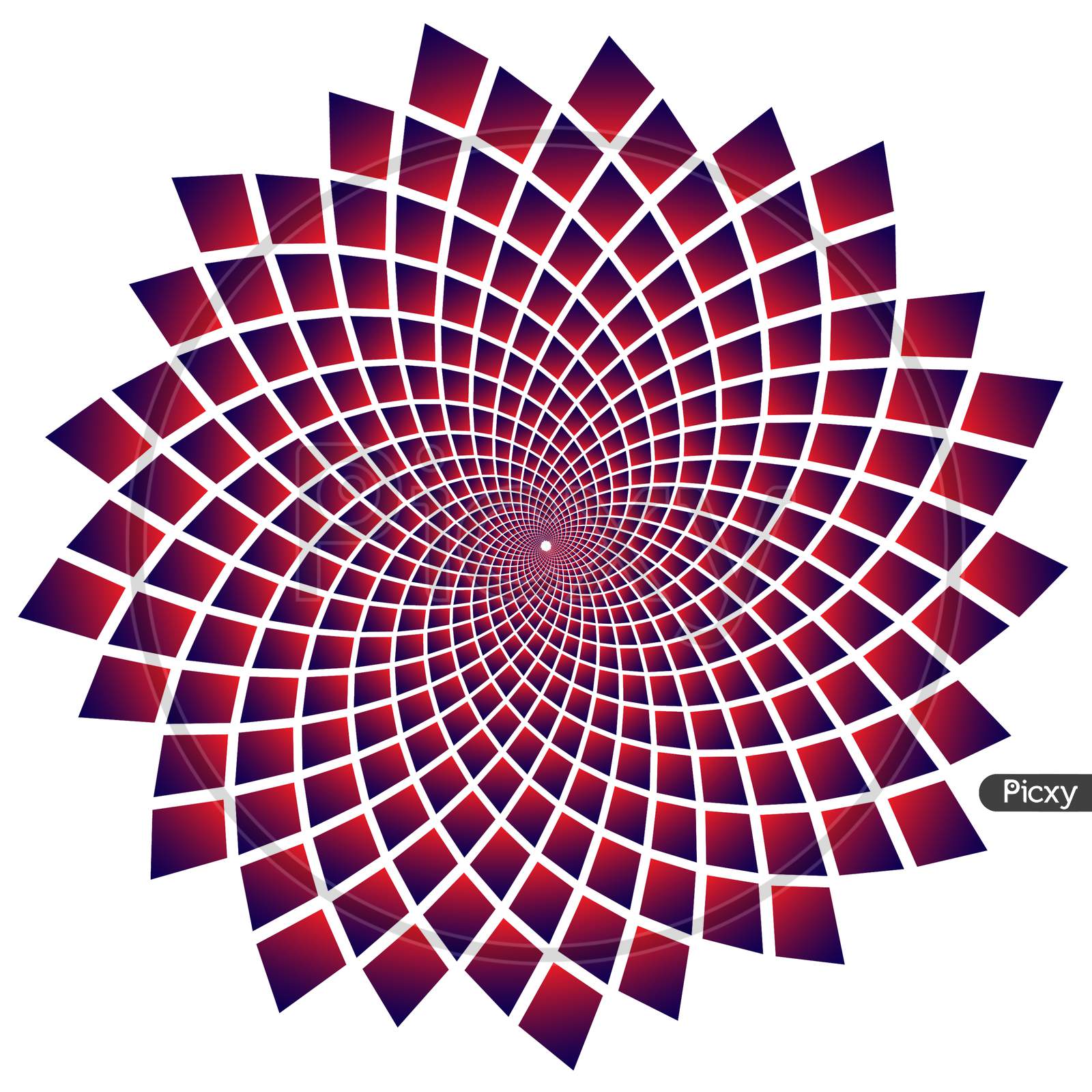 Square Repeated In Fibonacci Pattern. Fibonacci Square Gradient