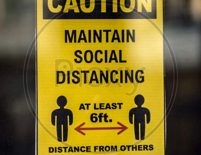 Maintain social distancing poster