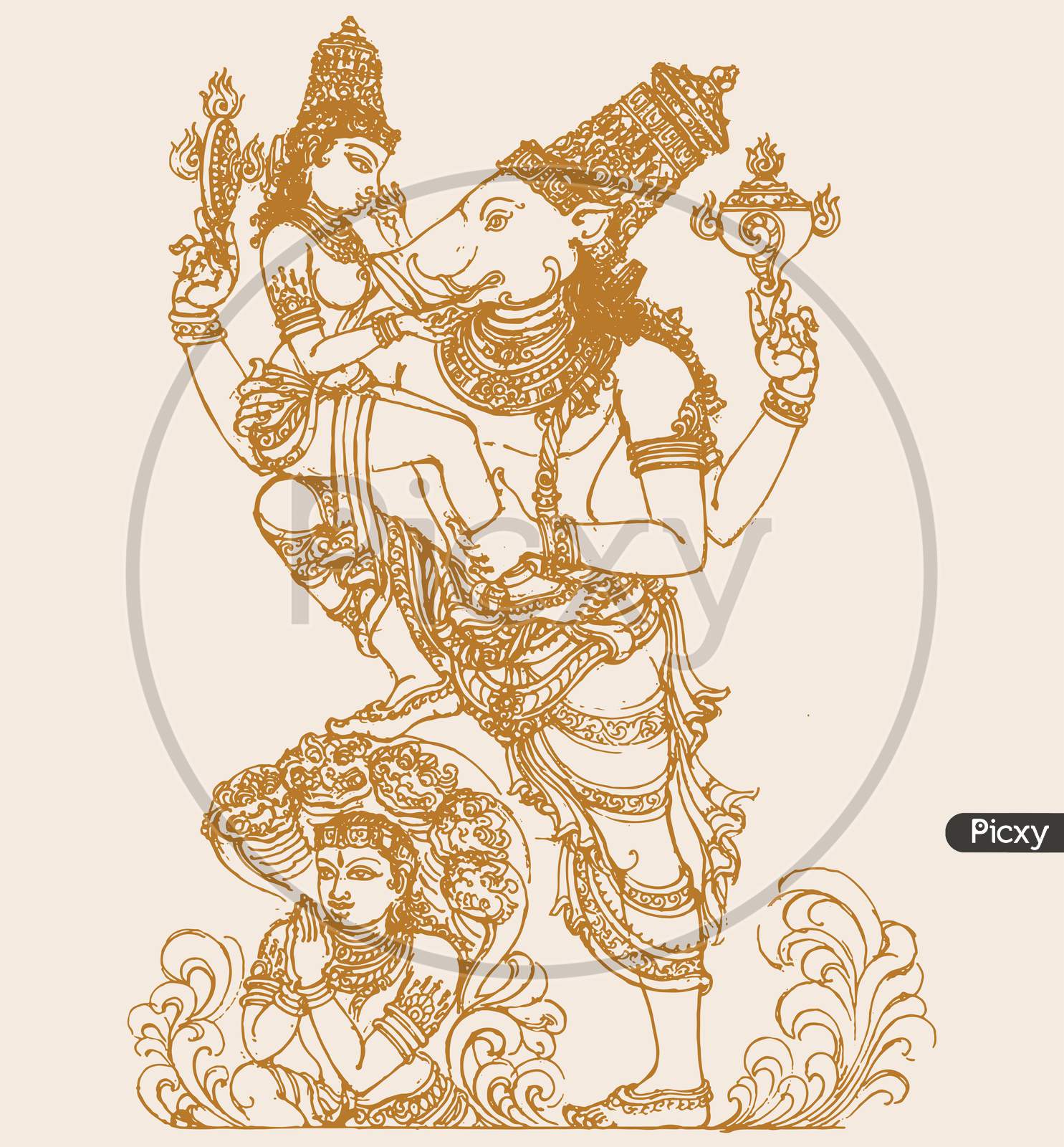 Icon Vishnu Statues. related to Cambodia symbol. line style. simple design  editable. simple illustration 28599197 Vector Art at Vecteezy