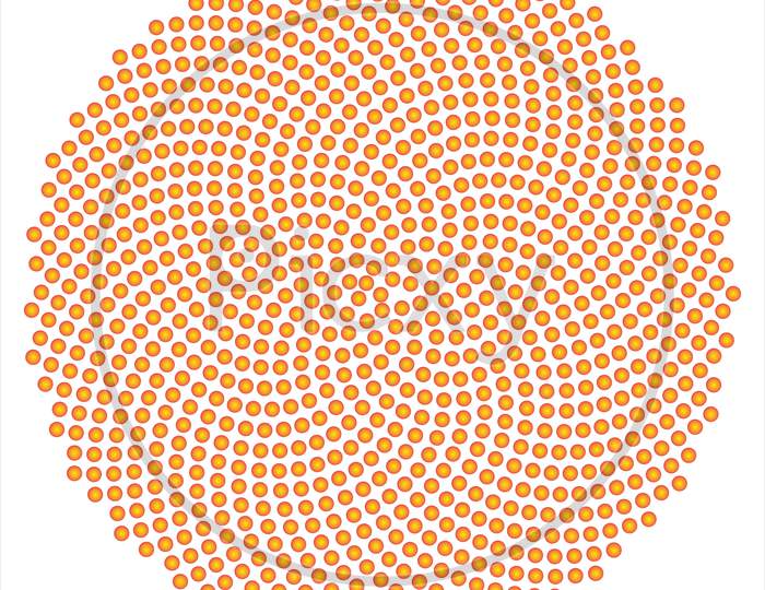 Dot Placed In Fibonacci Pattern