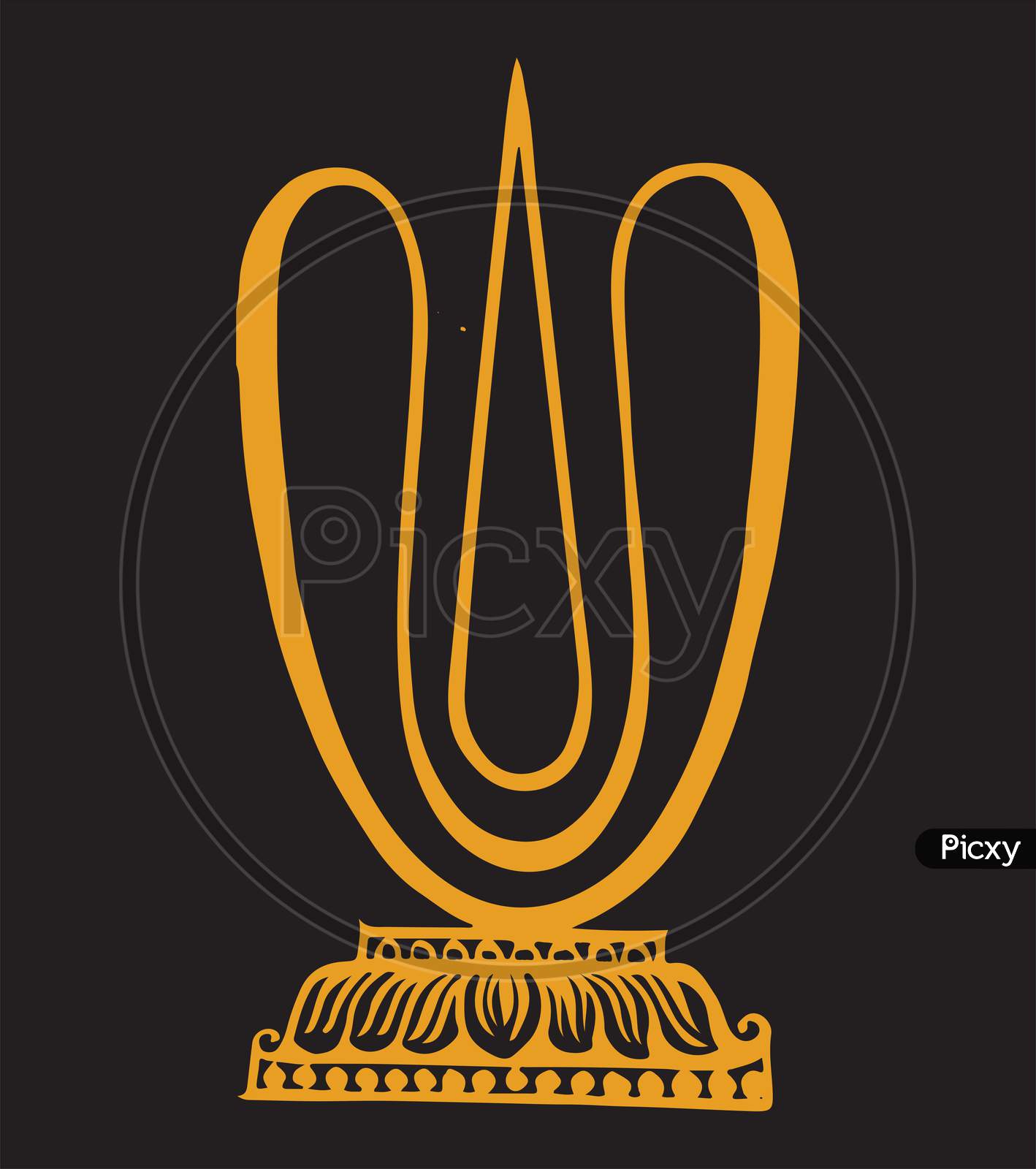 Indian God Thiruppathy Balaji Namam Sign Stock Illustration 2322169971 |  Shutterstock