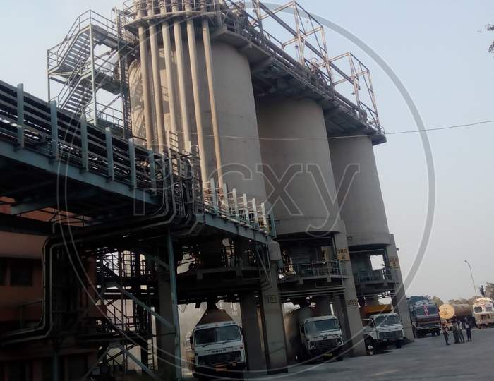 Ash silos of thermal plant