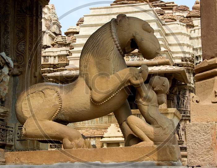 Lion And Lady, Khajuraho