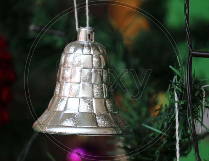 Close Up Views Of  Christmas  Bell