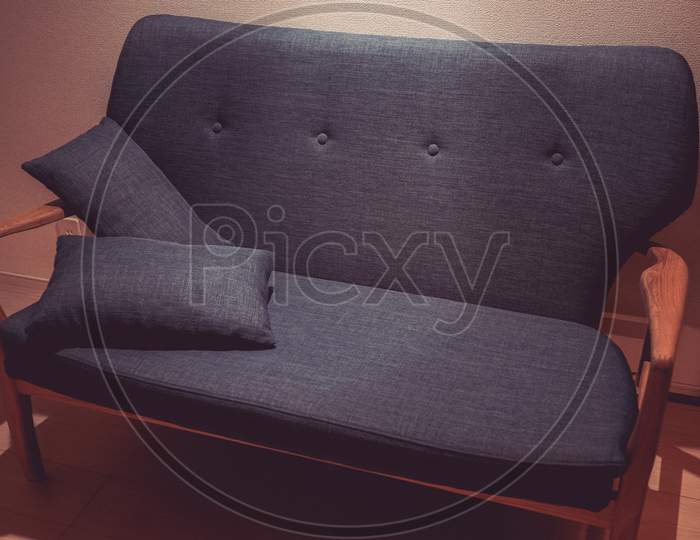 Stylish Sofa That Was Illuminated By The Lighting