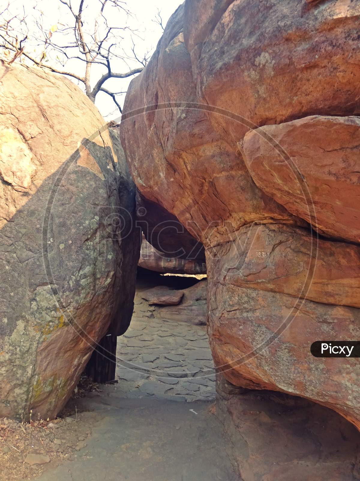 Image Of Bhimbetka Rock Shelters , UNESCO Heritage Site , District ...