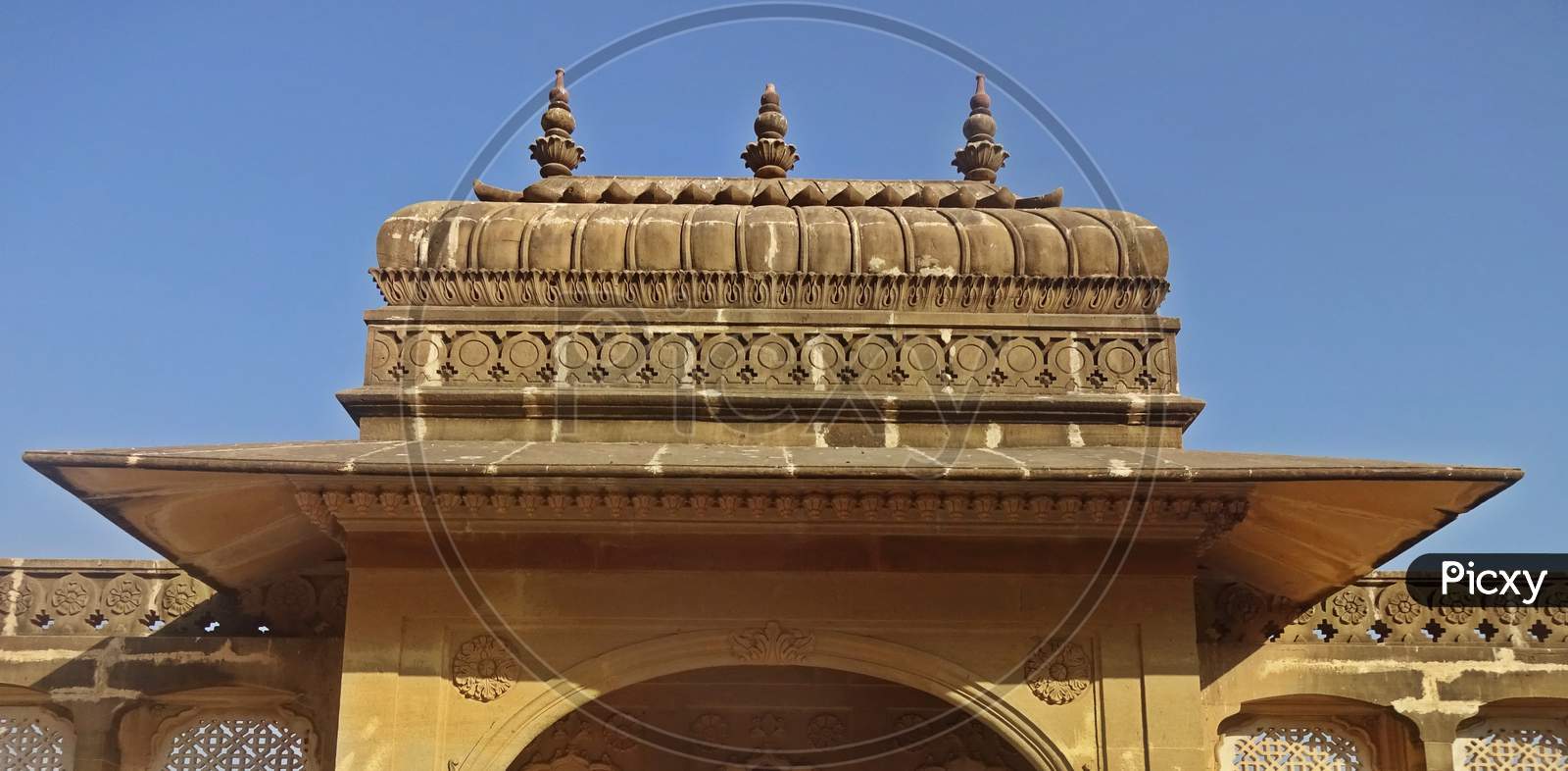 Vijaya Vilas Palace Is The Famous One Time Summer Palace Of Jadeja Maharao Of Kutch Located On Sea-Beach Of Mandvi In Kutch, Gujarat, India.
