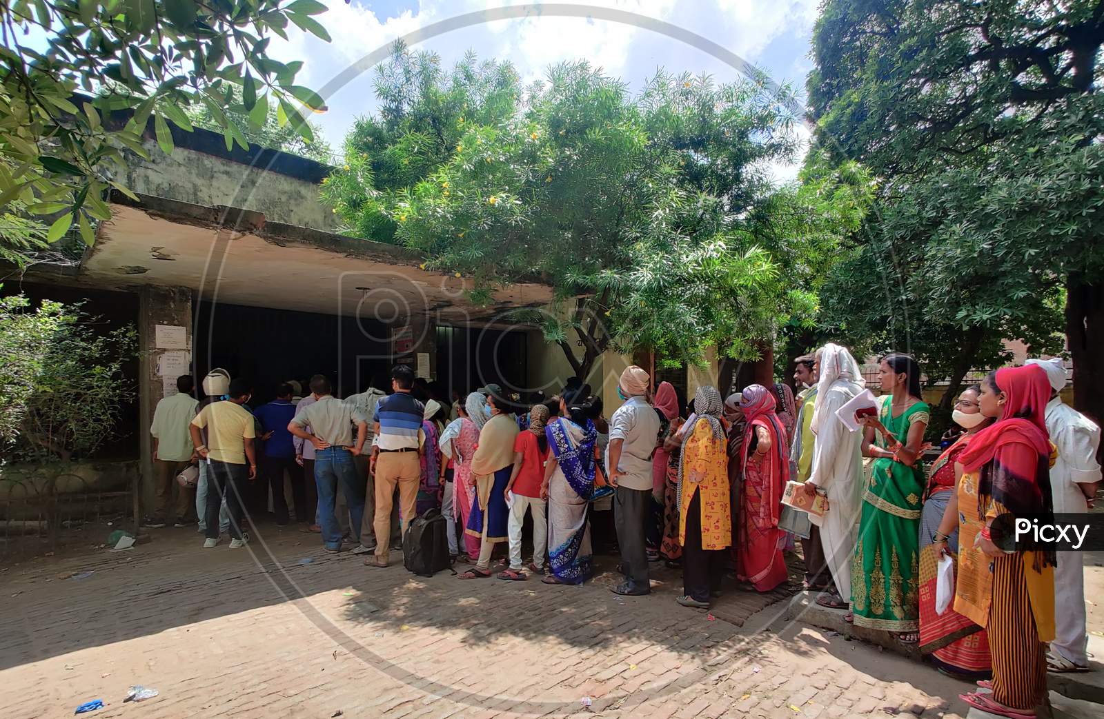 07.09.2021 Kanpur India. People Standing In Queue For Vaccination.