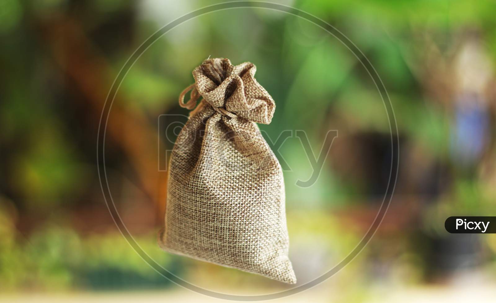 A View Of A Money Bag Stock Photo
