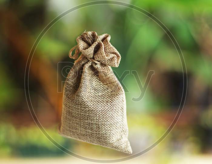 A View Of A Money Bag Stock Photo
