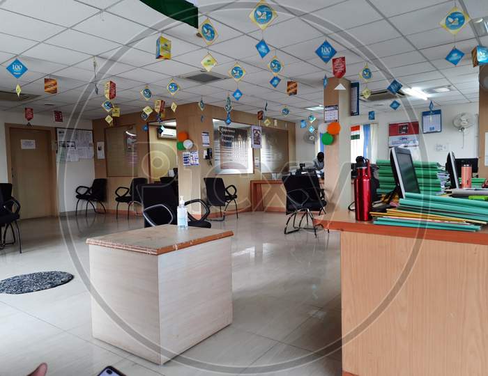 Closeup Of Canara Bank Office, Canfin Home Loan Begur Branch Inside Or Indoor Views.