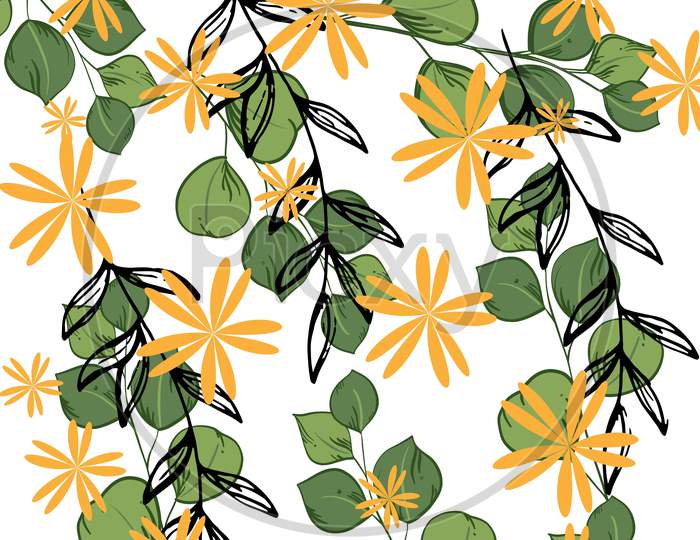 Beautiful vintage floral background pattern