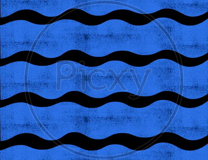 Blue waves over black background