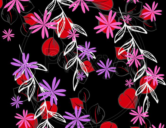 Beautiful vintage floral pattern illustration