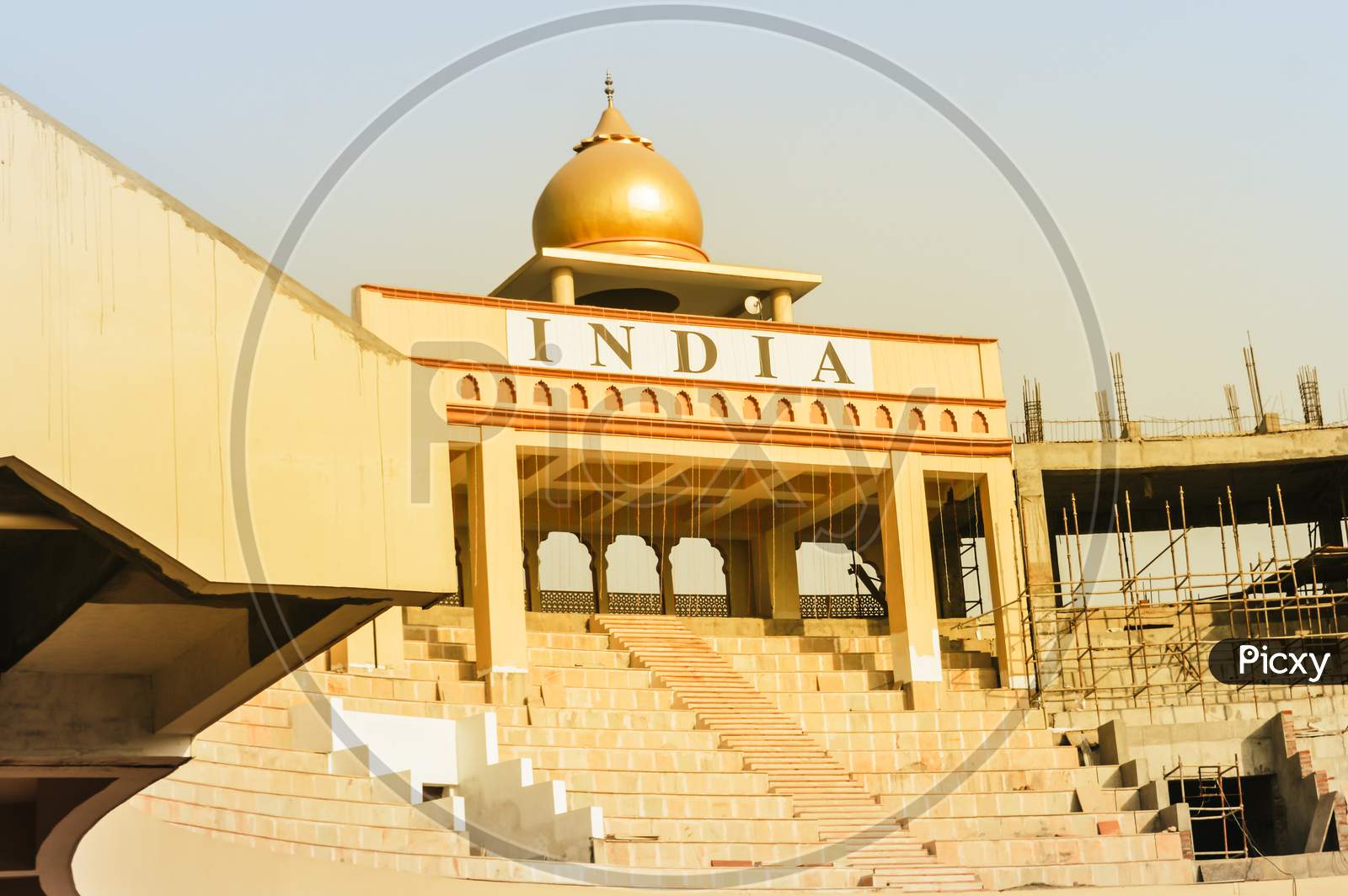 Image of Wagah Border Entrance Gate Punjab, India, Asia-SP826361-Picxy