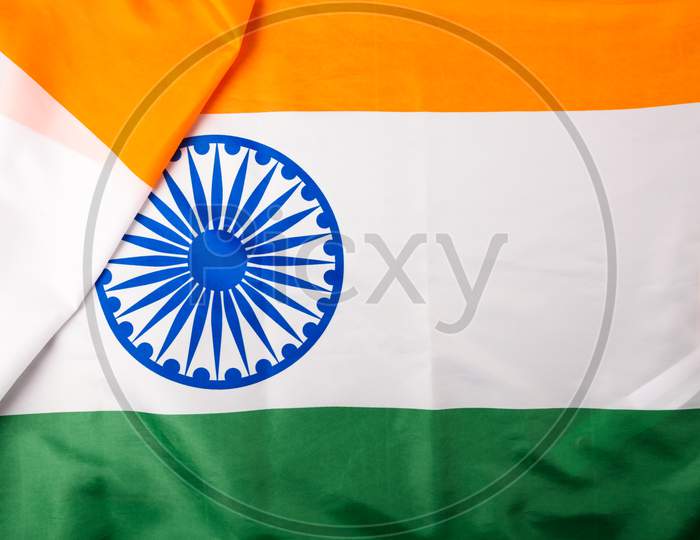 Indian Republic Day, Flat Lay Top View, Indian Flag Background