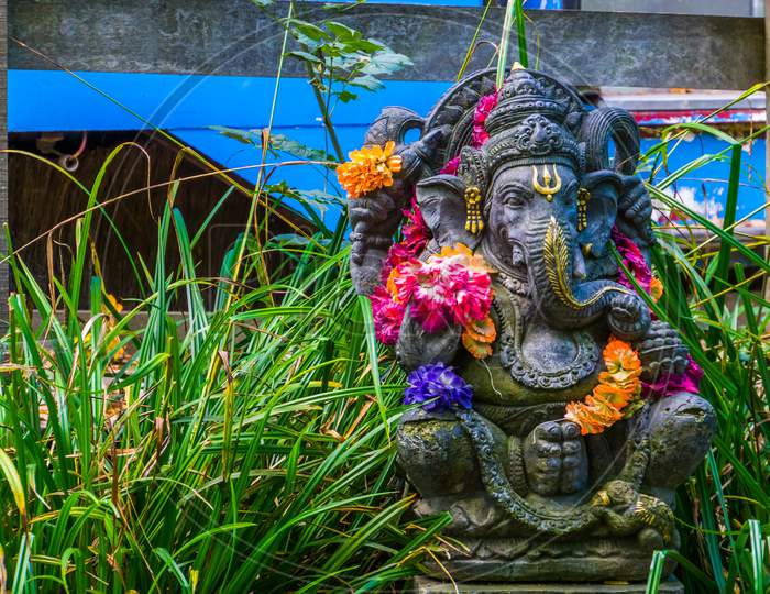 Beautiful Ganesha Sculpture, Indian Elephant God, Spiritual Garden Decorations