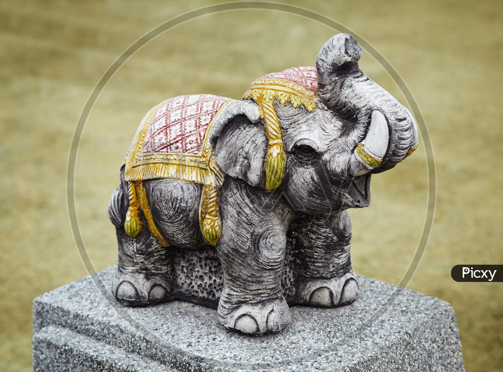 Concrete Sculpture - Old Indian Elephant