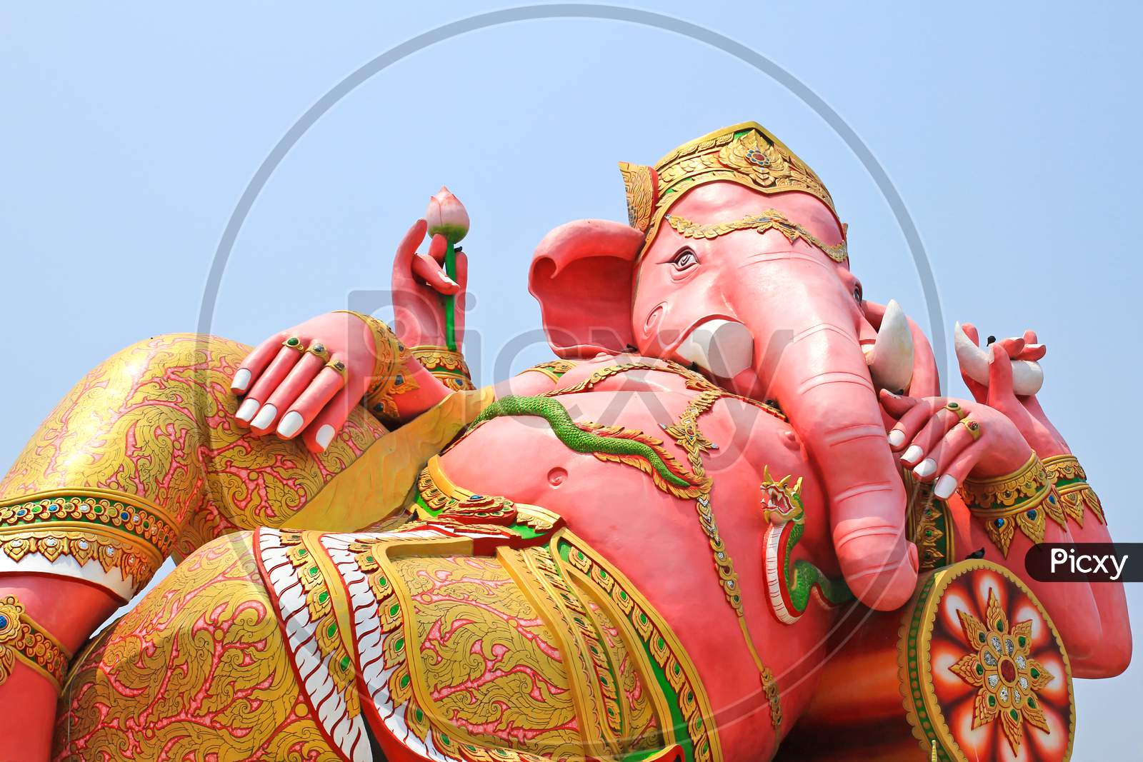The Biggest Ganesha Statue In Temple,Thailand.
