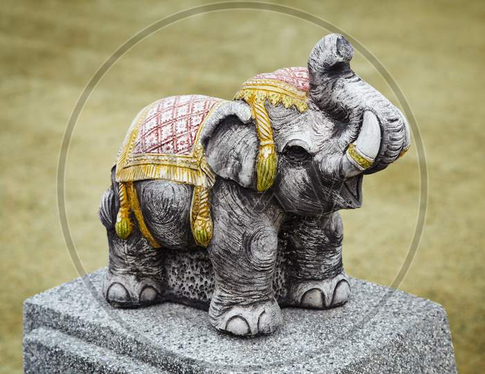 Concrete Sculpture - Old Indian Elephant