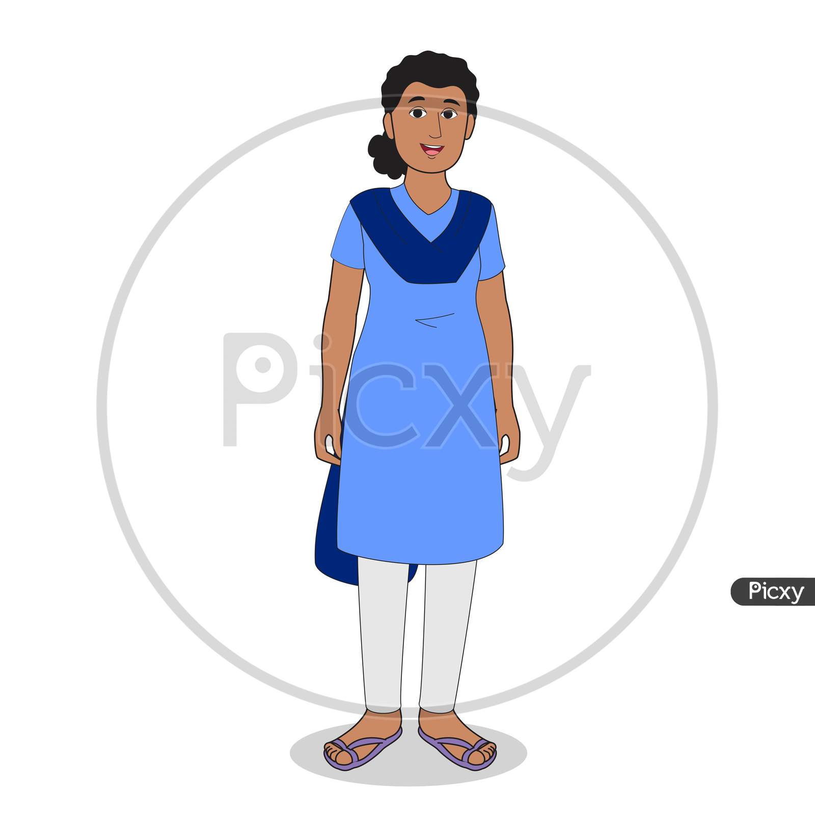 Indian Village School Girl | Happy Indian school girl