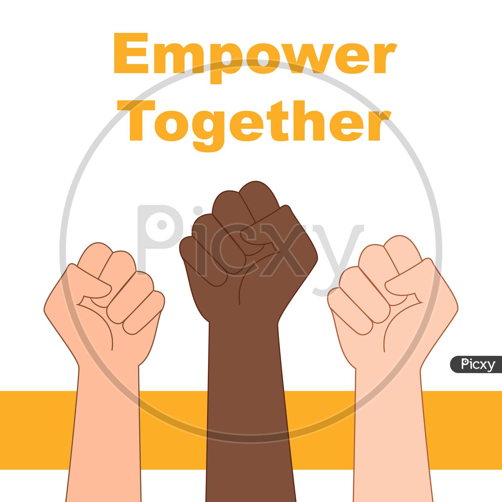 Empower together hand icon |People empowered