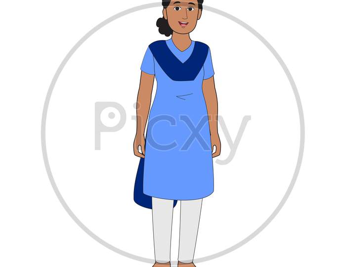 Indian Village School Girl | Happy Indian school girl