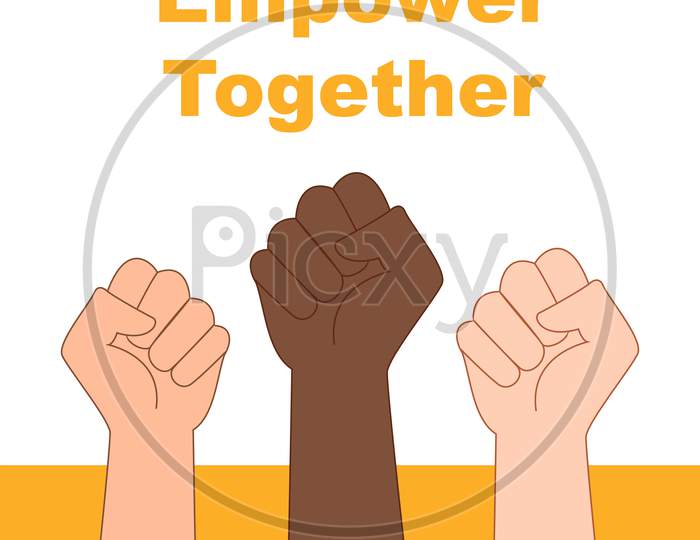 Empower together hand icon |People empowered