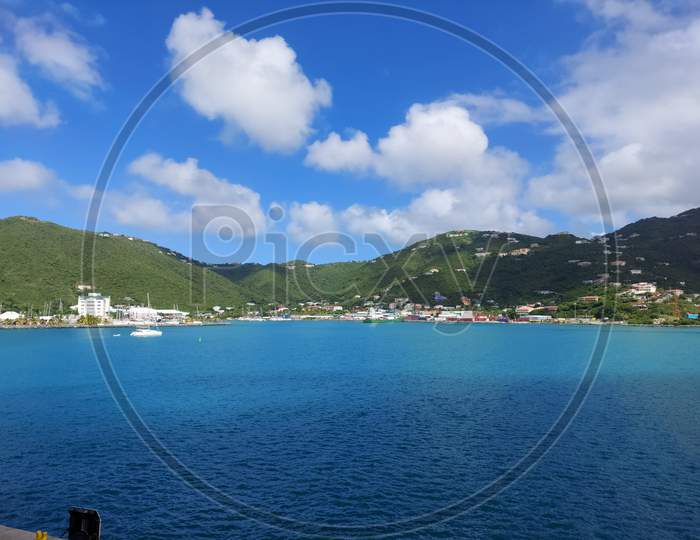 A View Of Mountains In Tortola, British Virgin Islands From Sea ,November 18 2021
