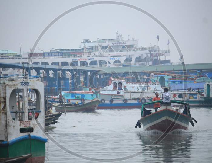 25-Feb-2020, Barisal, Bangladesh. The Busiest River Port.