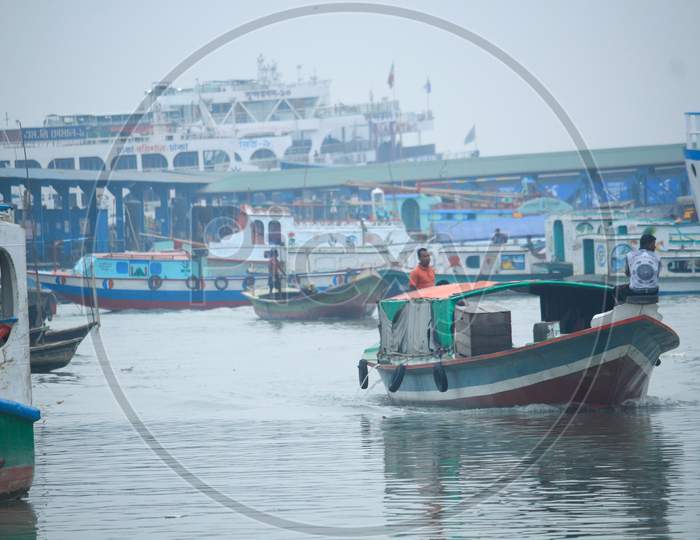 25-Feb-2020, Barisal, Bangladesh. The Busiest River Port.
