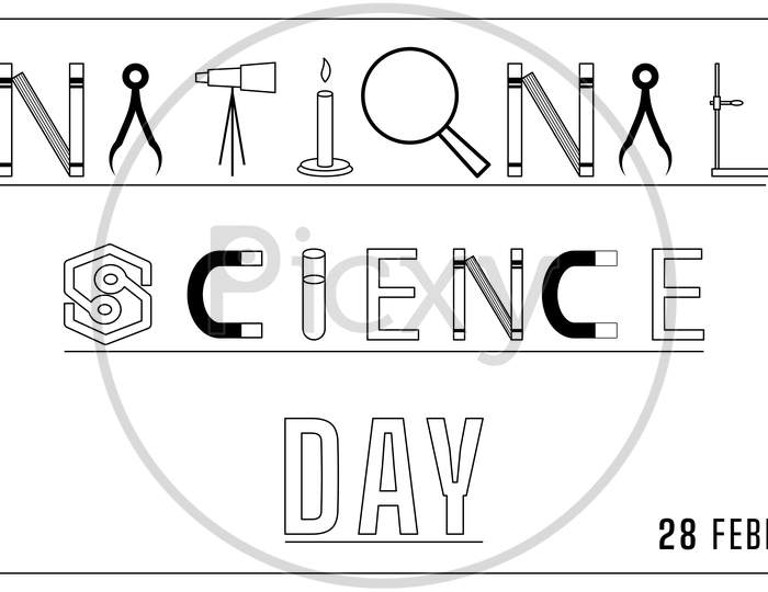 28Th February, National Science Day Vector Illustration.
