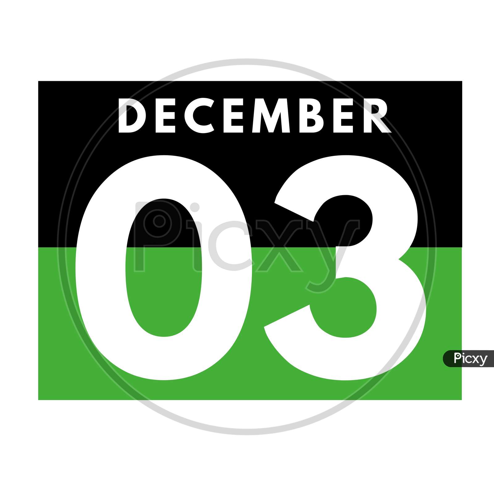 Image of December 3 . Flat Daily Calendar Icon .Date ,Day, Month .Calendar For The Month Of December-QK965883-Picxy