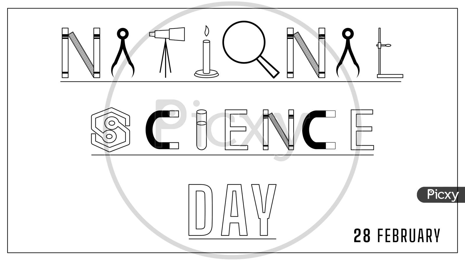 28Th February, National Science Day Vector Illustration.