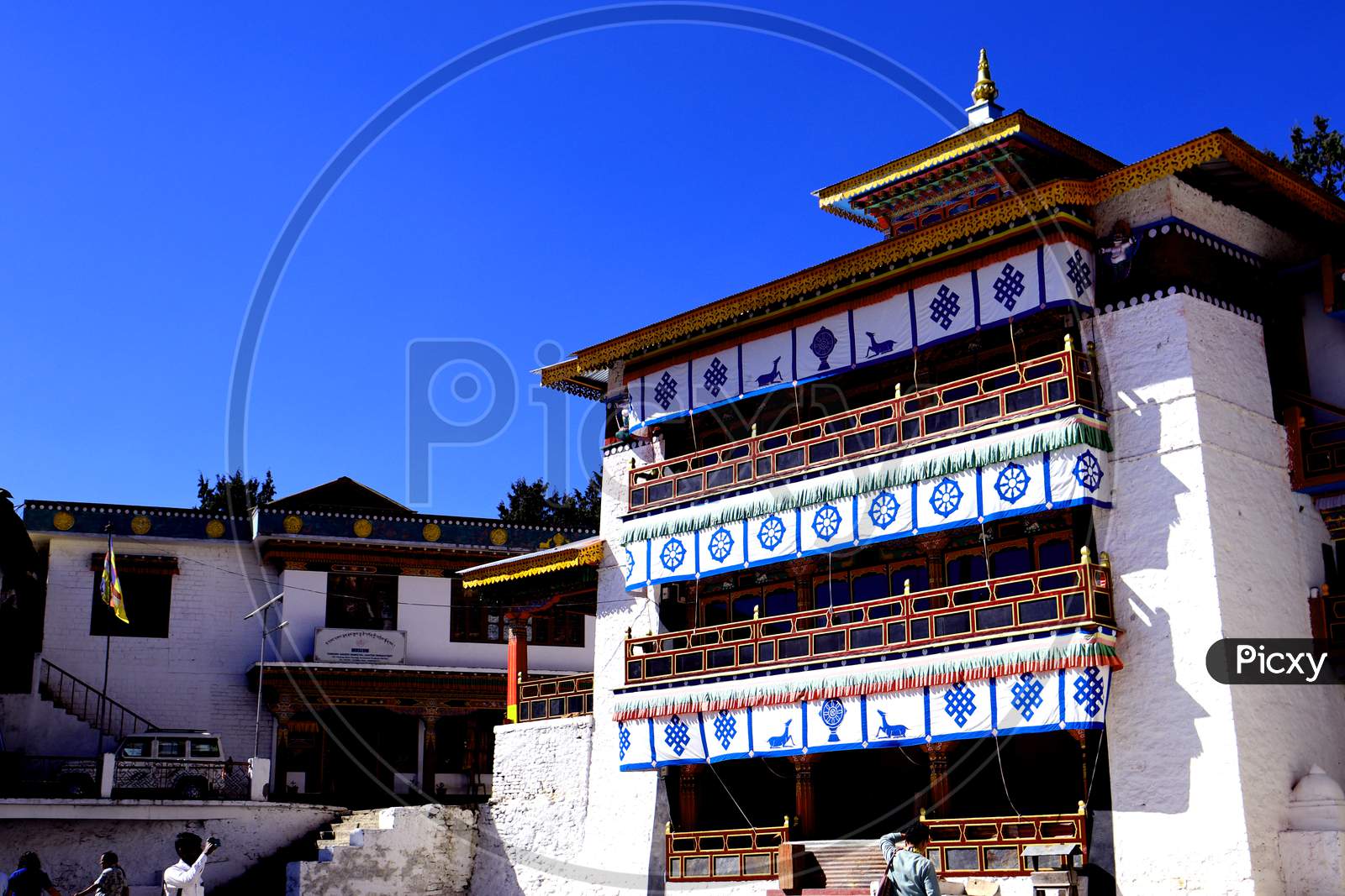 Historical Tawang Monastery,Oldest Monastery In India,Front View Of Ancient Buddhist Monastery In Arunachal Prodesh,North East India Tourist Attractions