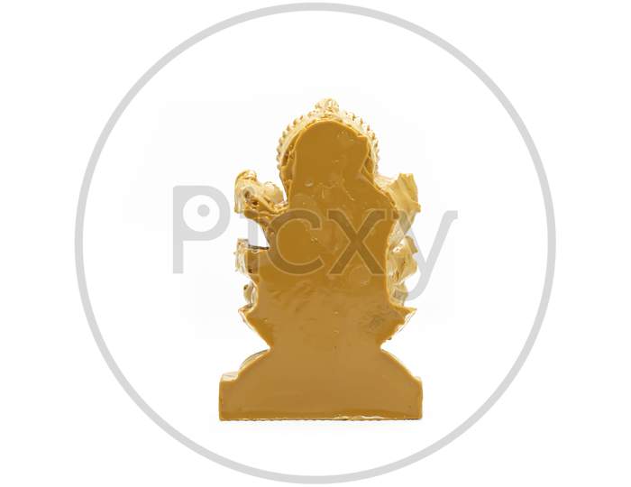 Back View Of The Statue Isolated In White