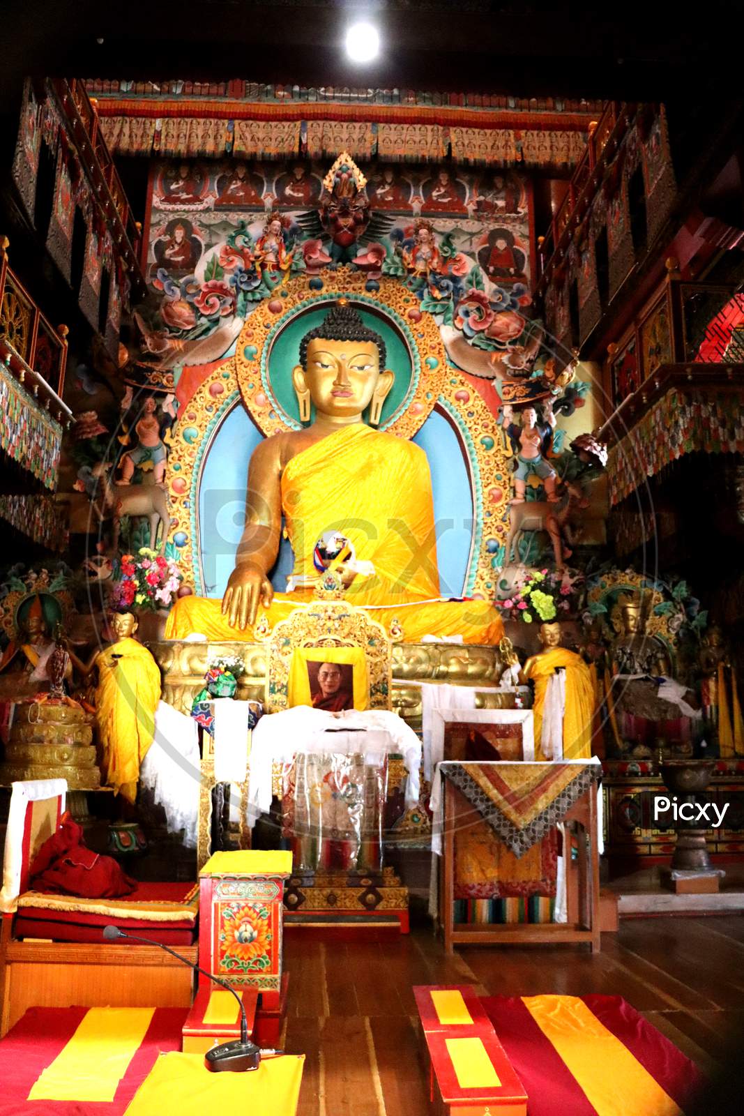 Buddha Statue At Tawang Monastery,Arunachal Prodesh,Tourist Attraction Of Buddha Statue,North East India Tourist Attraction