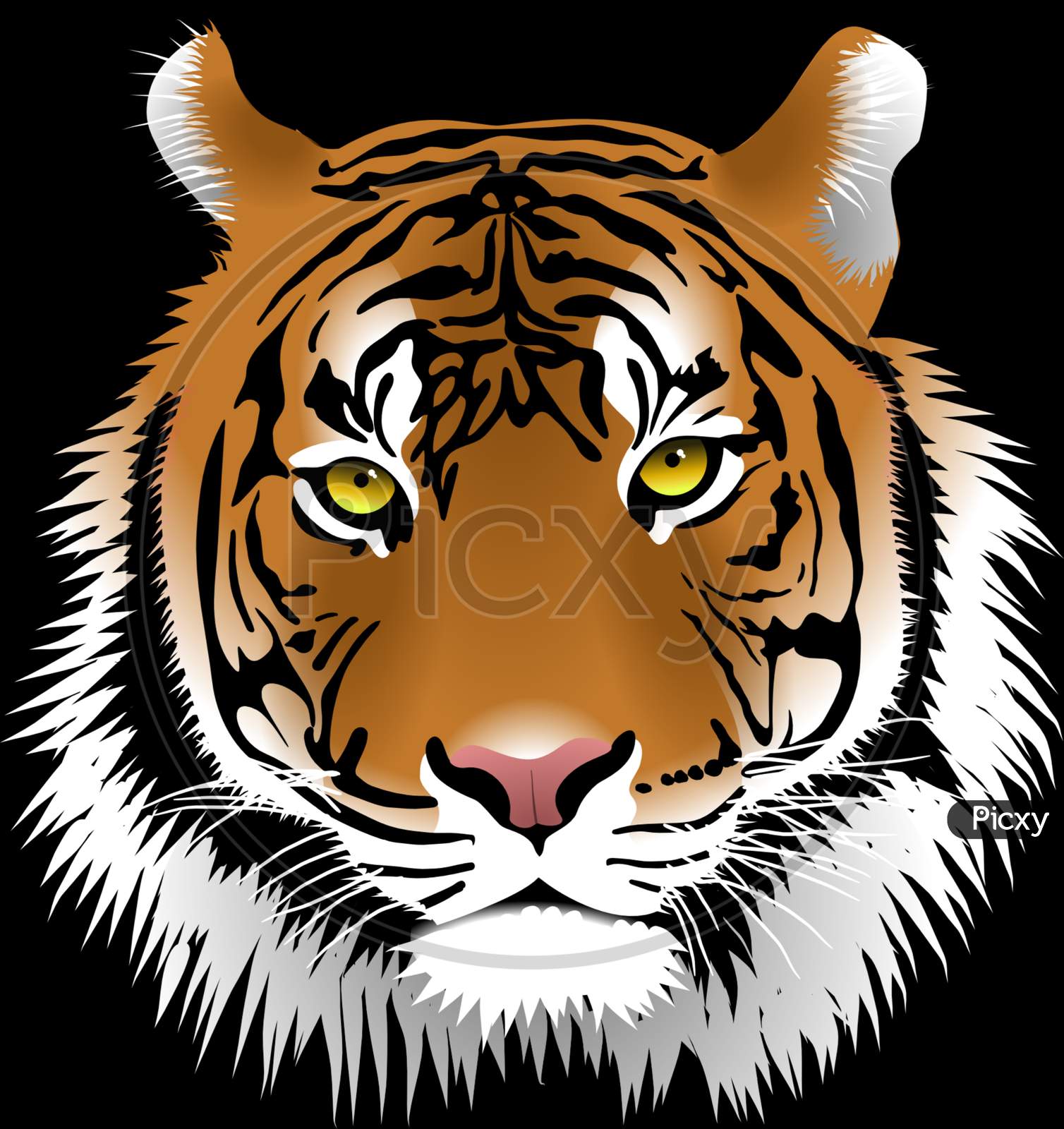 tiger cartoon face