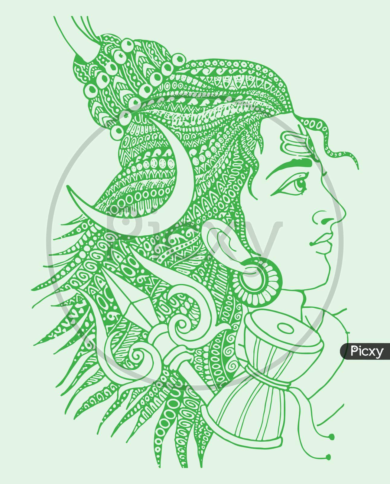 Lord Shiva Parvati Hindu Wedding Card Design Element Sketch Drawing Stock  Vector by ©manjunaths88@gmail.com 379397908