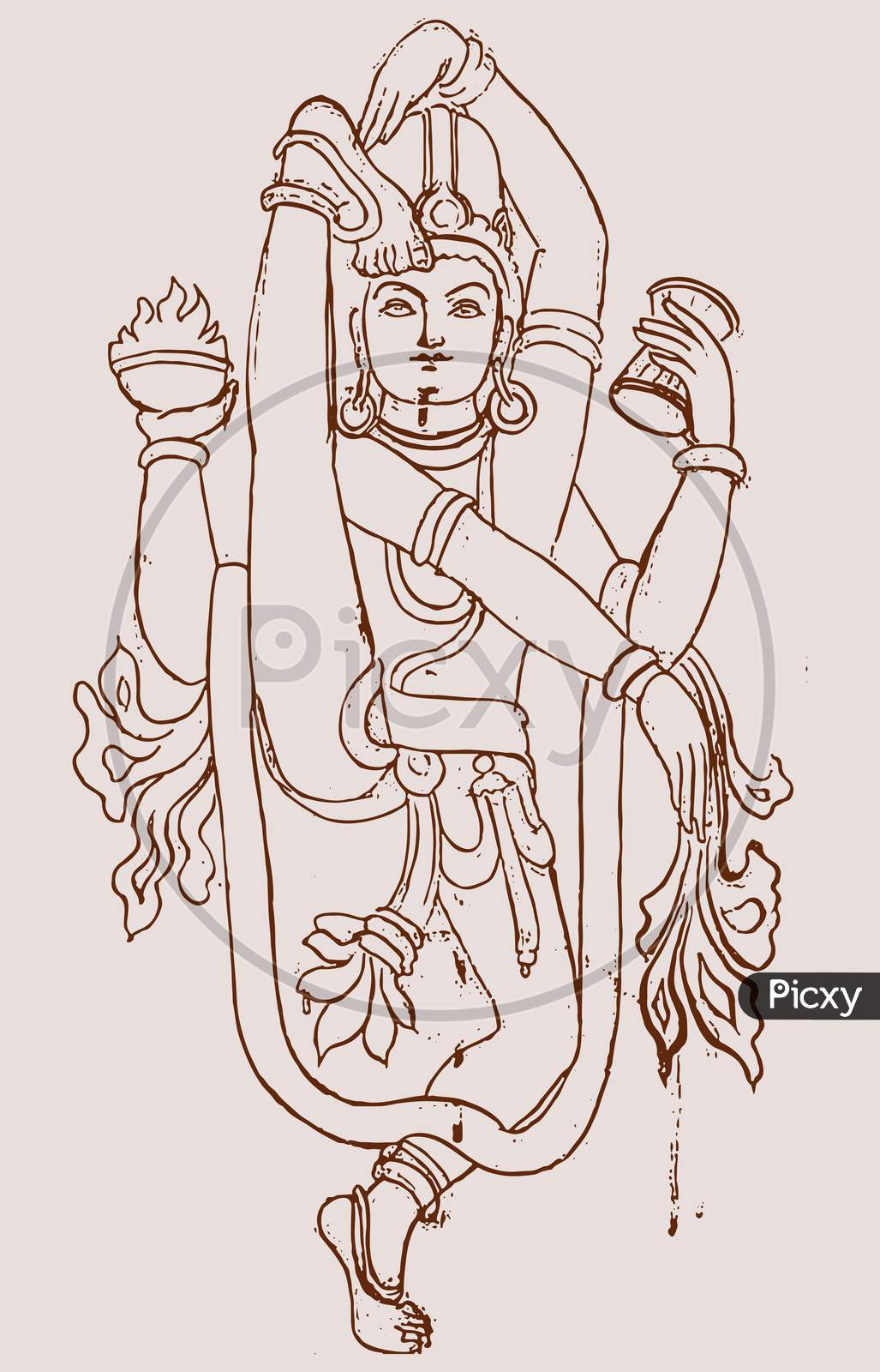 Lord Shiva Parvati Hindu Wedding Card Design Element Sketch Drawing Stock  Vector by ©manjunaths88@gmail.com 379396404