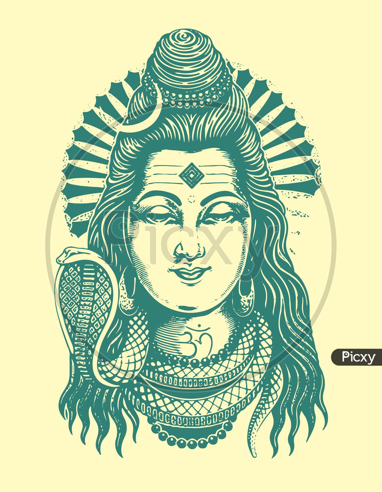 Lord Shiva Drawing by V Vasandan | ArtZolo.com