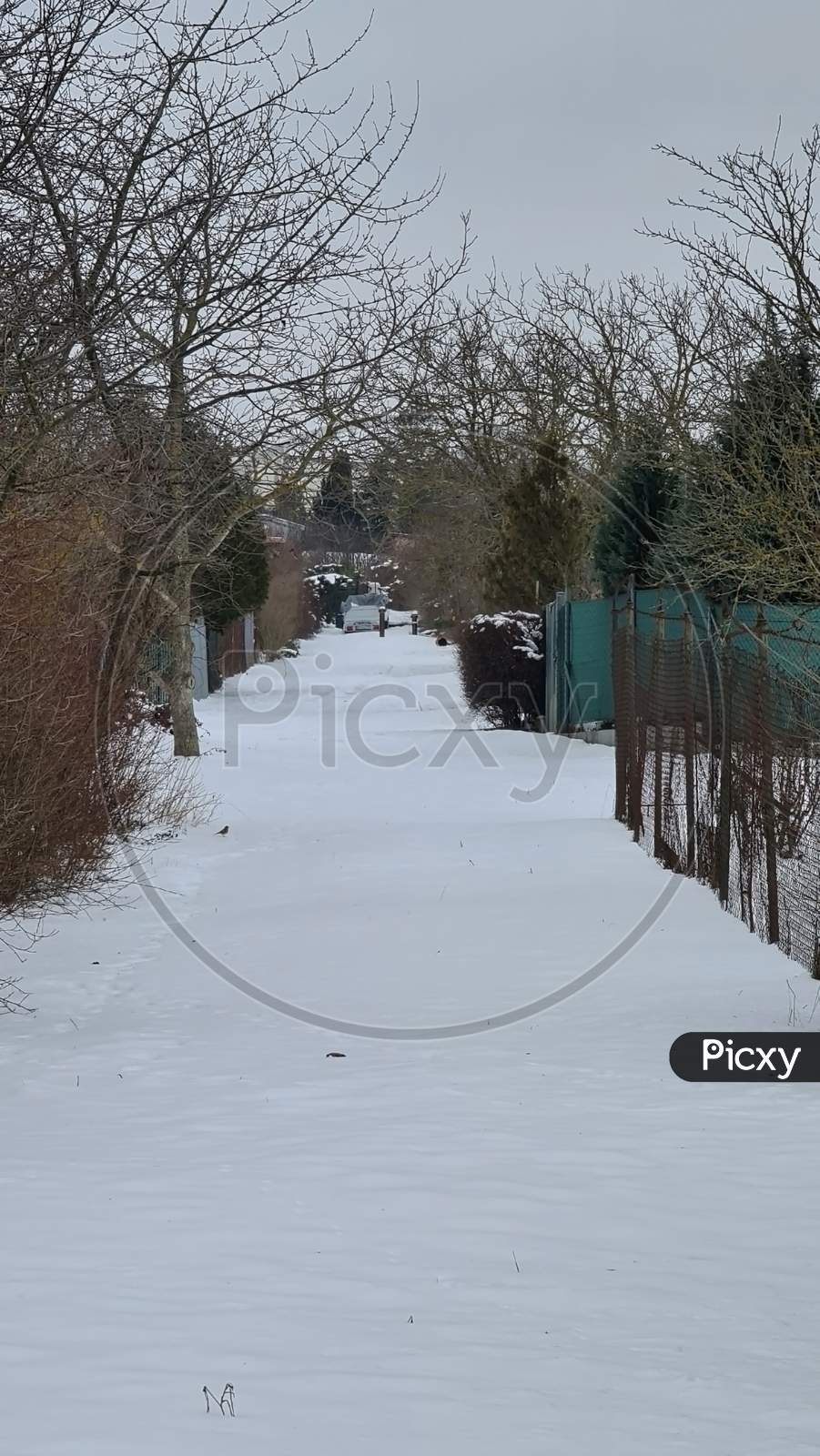 Kosice Sever Slovakia A Snow Covered Road In Slovakia