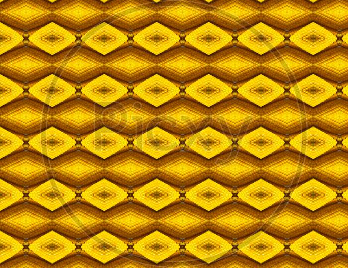 Seamless Pattern Various Shaped Geometric Patterns. Digital Design Cone Yellow Design