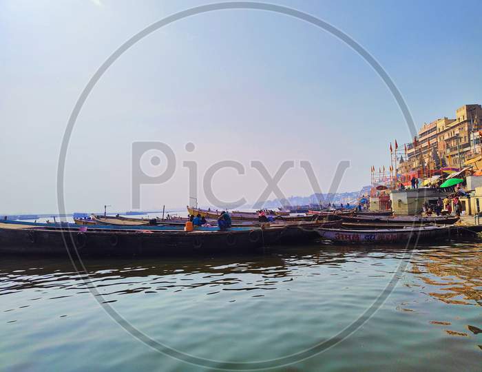 Boats on Ganga