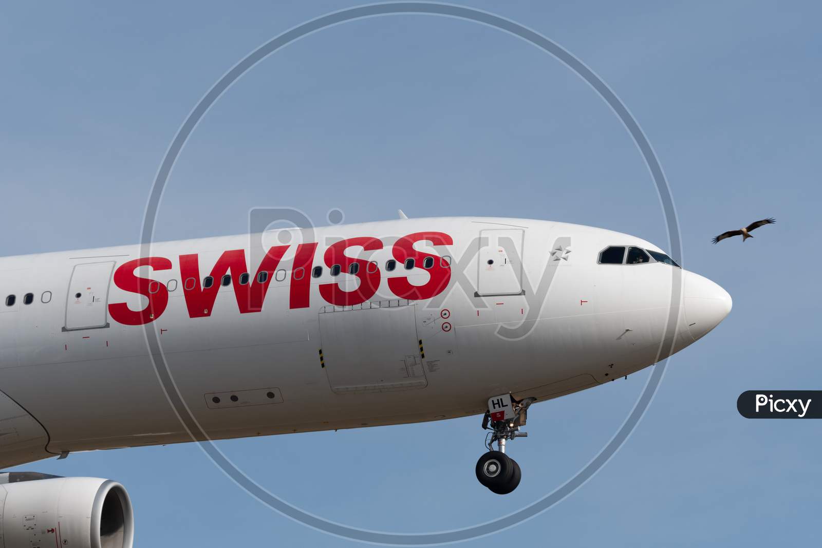 Swiss Airbus A330-343 Plane In Zurich In Switzerland