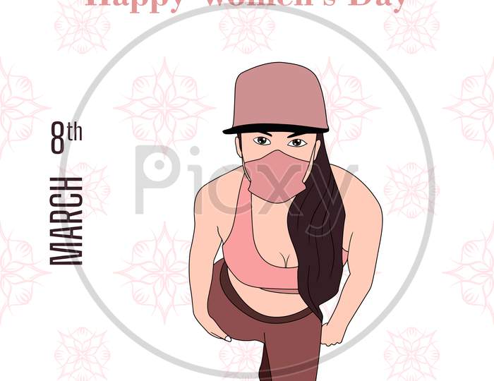 Happy Womens Day Vector Illustration On White Background.
