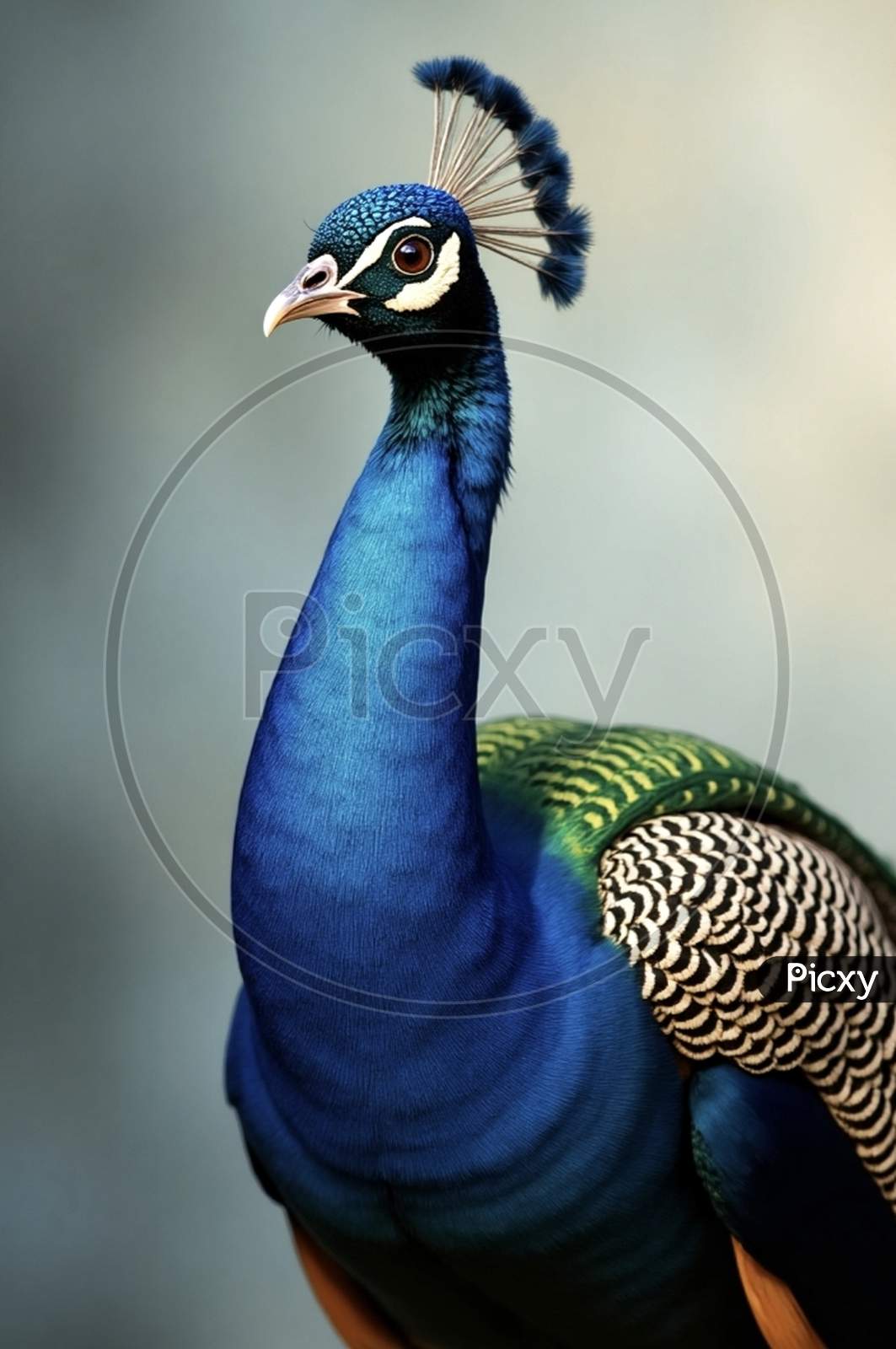 ★QUMAPON ROUGE+QUMAPON PEACOCK Image of Vibrant Red Peacock Displaying its Feathers