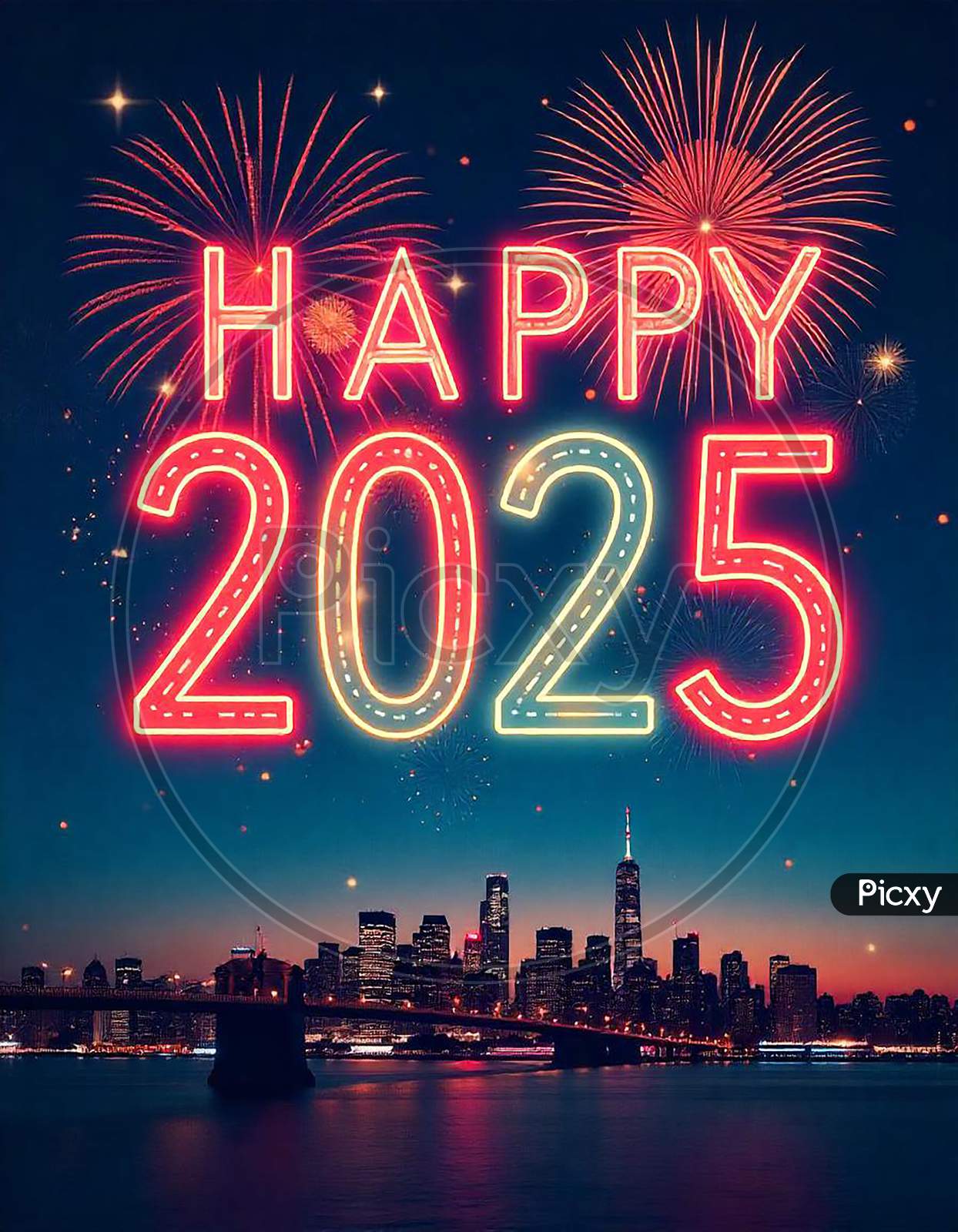 Image of Happy New Year 2025 Vector Art Design-RX808605-Picxy