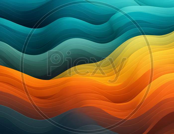 Colorful Wavy Lines Abstract Background. Vector Illustration For Your Design